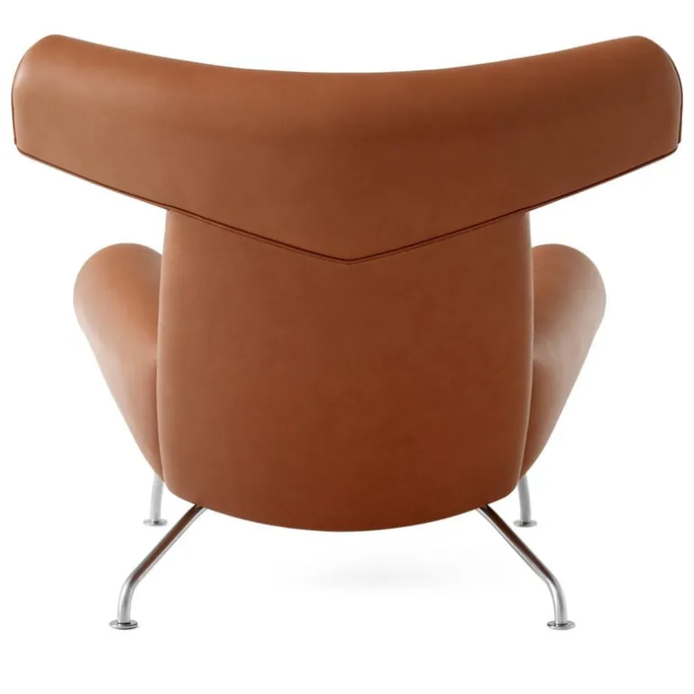 Fredericia Wegner Ox chair, brushed chrome - cognac leather