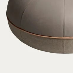 Fritz Hansen CM Pouf, small, light grey leather