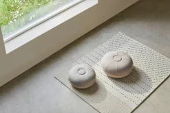 Fritz Hansen CM Pouf, small, light grey leather