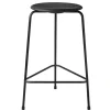 Fritz Hansen Dot high stool, black leather - black