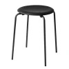 Fritz Hansen Dot stool, black leather - black
