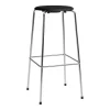 Fritz Hansen High Dot bar stool, 76 cm, chrome - black ash veneer
