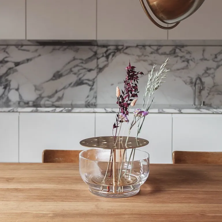 Fritz Hansen Ikebana vase, large, brass