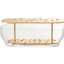 Fritz Hansen Ikebana vase, wide, brass