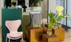 Fritz Hansen Ikebana vase, wide, brass