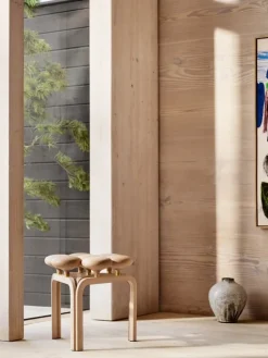 Fritz Hansen Utzon stool, oiled beech