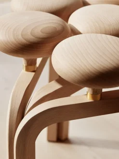 Fritz Hansen Utzon stool, oiled beech