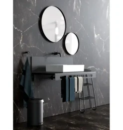 Frost Bukto step ladder, 3-steps, black