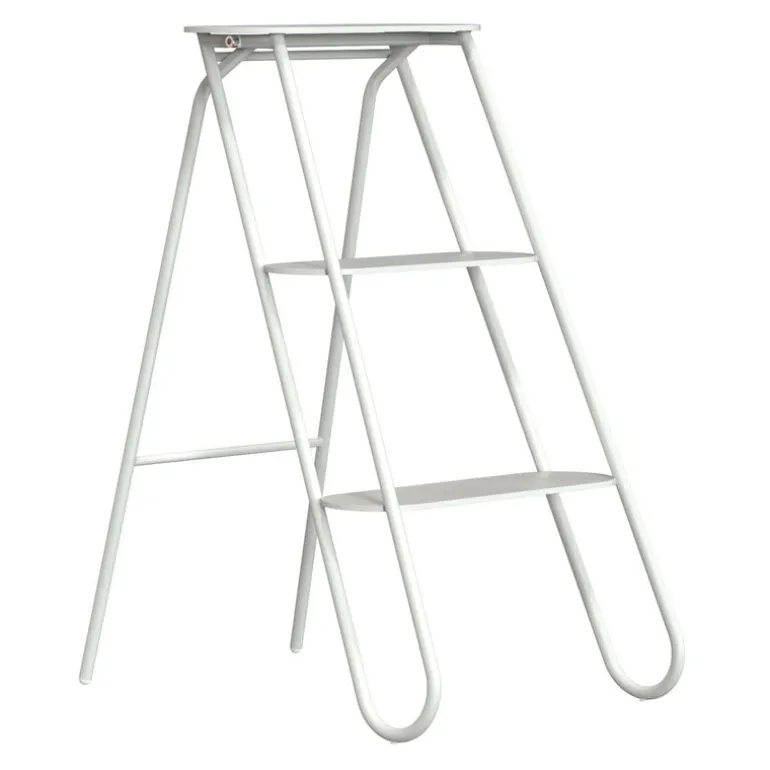 Frost Bukto step ladder, 3-steps, white