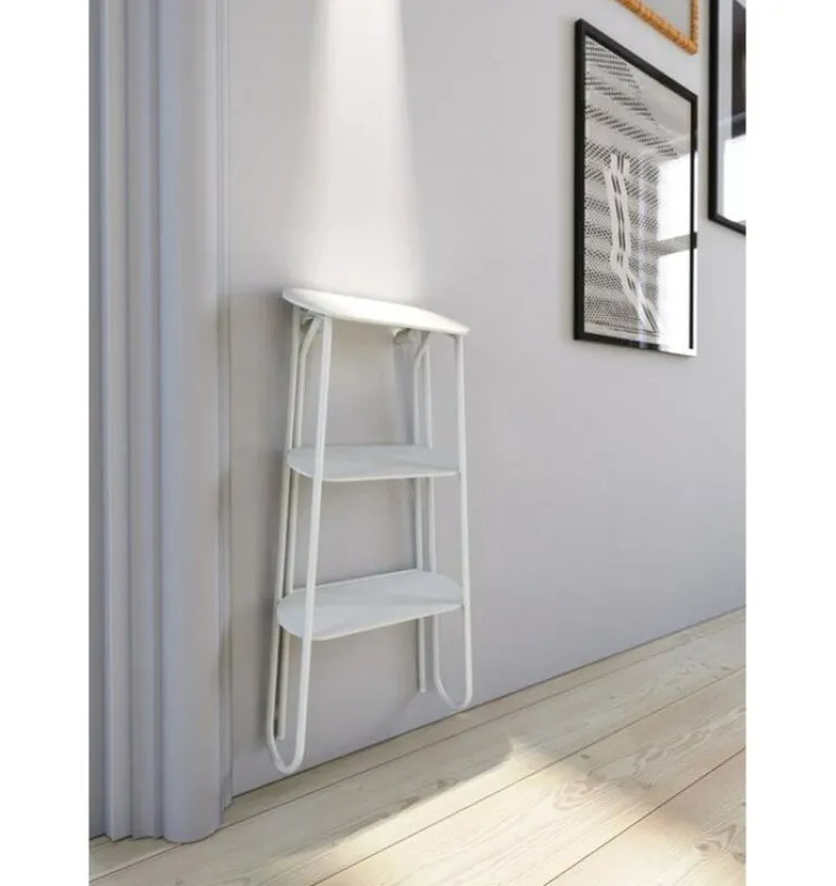 Frost Bukto step ladder, 3-steps, white