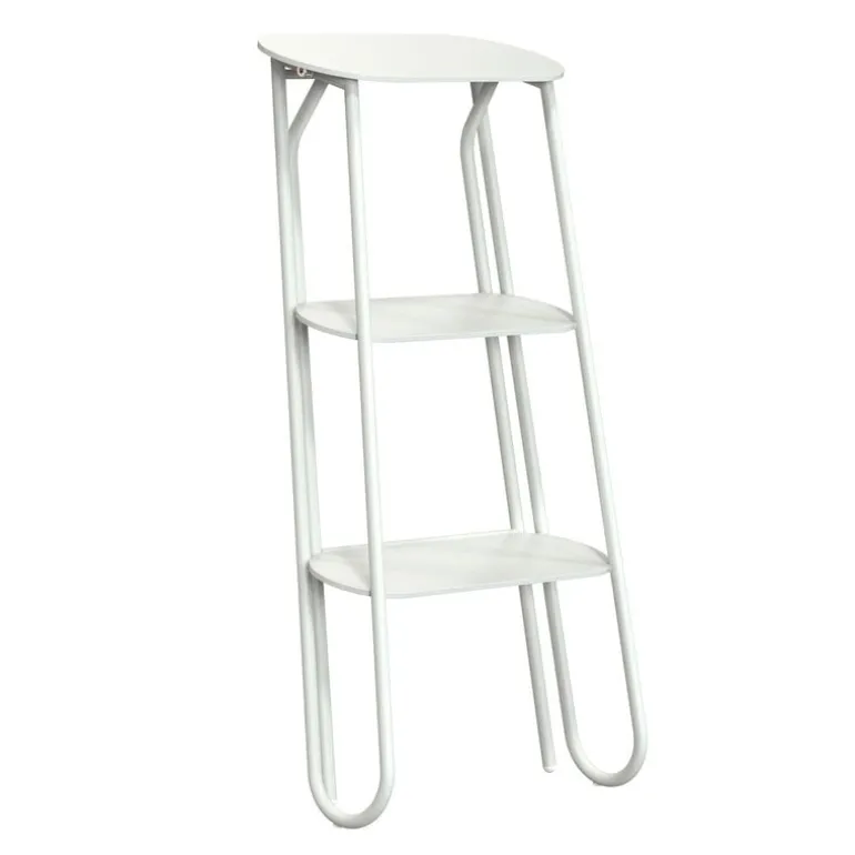 Frost Bukto step ladder, 3-steps, white