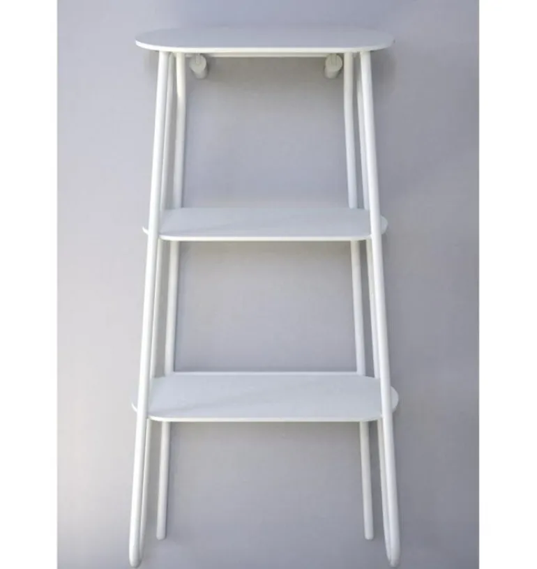 Frost Bukto step ladder, 3-steps, white
