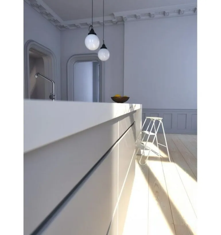 Frost Bukto step ladder, 3-steps, white