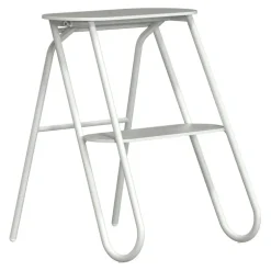 Frost Bukto step ladder, 2-steps, white