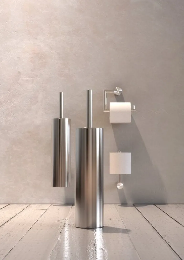 Frost Nova2 toilet brush 2, wall, brushed steel