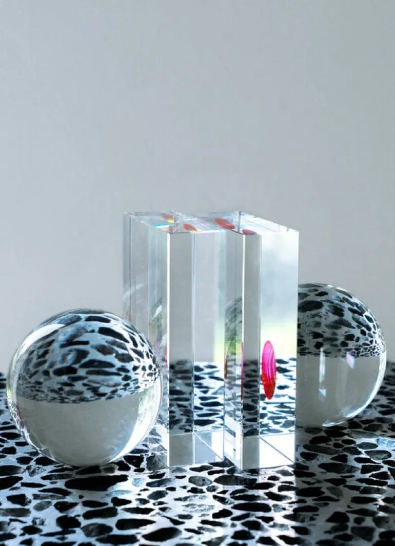 Fundamental Berlin Drops bookend, 2 pcs, clear