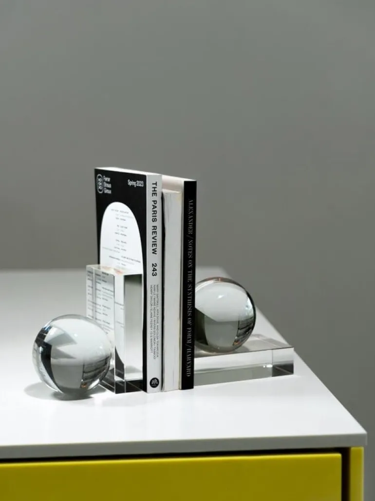 Fundamental Berlin Drops bookend, 2 pcs, clear