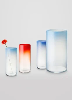 Fundamental Berlin Rise table vase, cobalt blue