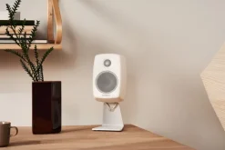 Genelec Table stand for G One speaker, L shaped, white