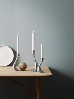 Georg Jensen Cobra candlestick, 2 pcs