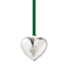 Georg Jensen Collectable ornament 2023, heart, palladium plated brass