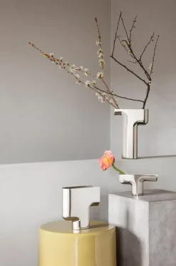 Georg Jensen Nendo vase, medium, stainless steel