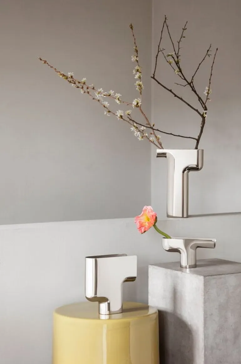 Georg Jensen Nendo vase, medium, stainless steel