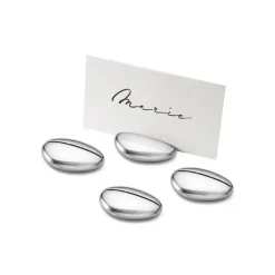 Georg Jensen Sky table card holders, 4 pcs, chrome plated