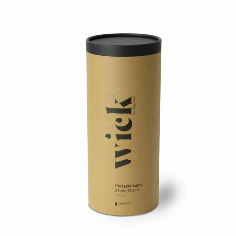 Graypants Wick portable table lamp, graphite