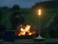 Graypants Wick portable table lamp, brass