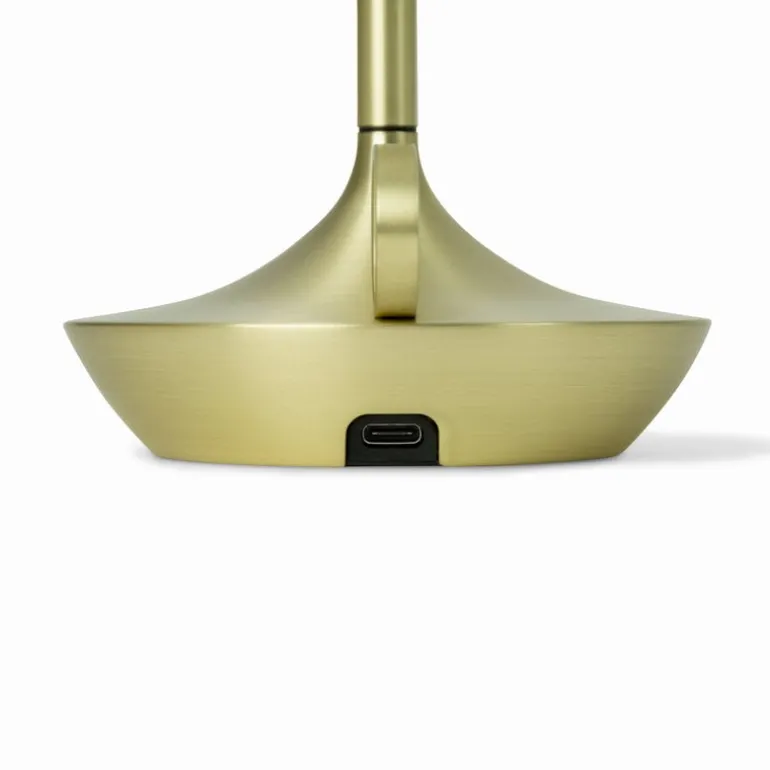 Graypants Wick portable table lamp, brass