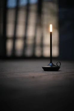 Graypants Wick portable table lamp, black