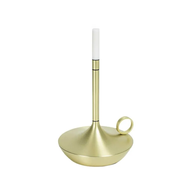 Graypants Wick S portable table lamp, brass