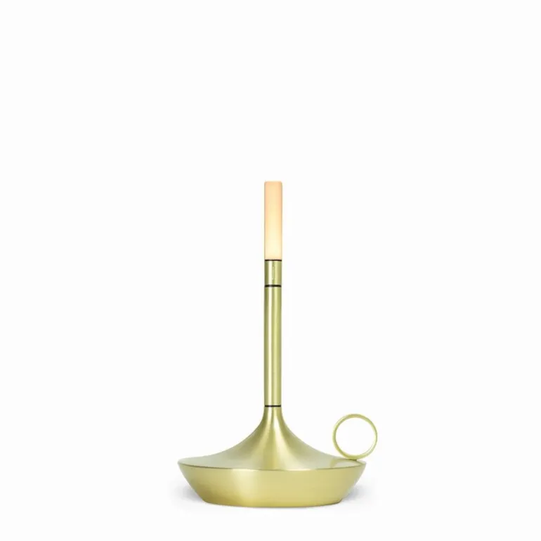 Graypants Wick S portable table lamp, brass