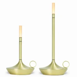 Graypants Wick S portable table lamp, brass