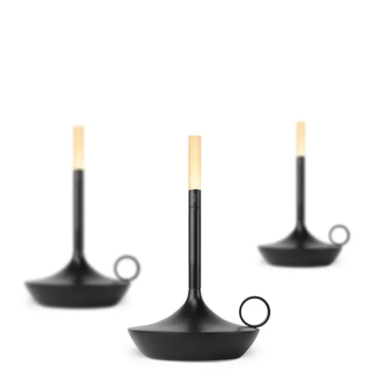 Graypants Wick S portable table lamp, black