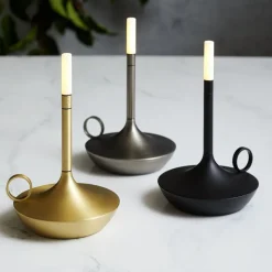 Graypants Wick S portable table lamp, black