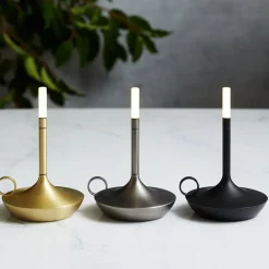 Graypants Wick S portable table lamp, black