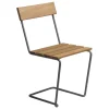Grythyttan Stålmöbler Chair 1, galvanized steel - teak