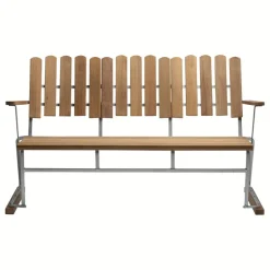 Grythyttan Stålmöbler Sofa 6, galvanized steel - teak