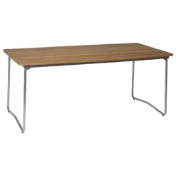 Grythyttan Stålmöbler Table B31, 170 x 92 cm, galvanized steel - teak