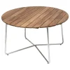 Grythyttan Stålmöbler Table 9A, 120 cm, galvanized steel - teak