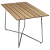 Grythyttan Stålmöbler Table B25A, 120 x 70 cm, galvanized steel - oiled oak