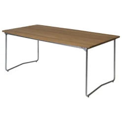 Grythyttan Stålmöbler Table B31, 170 x 92 cm, galvanized steel - oiled oak