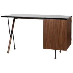 GUBI 62 Desk, walnut - black