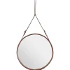 GUBI Adnet mirror, L, tan leather