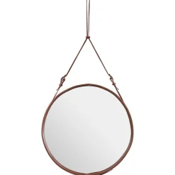 GUBI Adnet mirror, L, tan leather