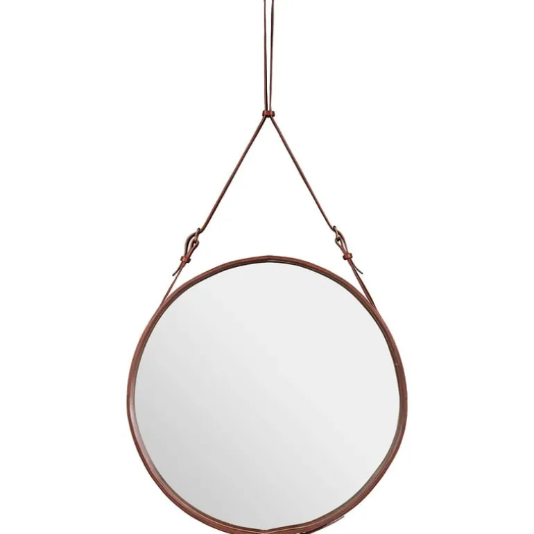 GUBI Adnet mirror, L, tan leather