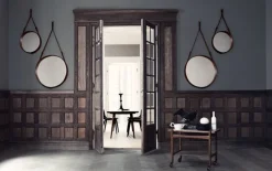 GUBI Adnet mirror, L, tan leather