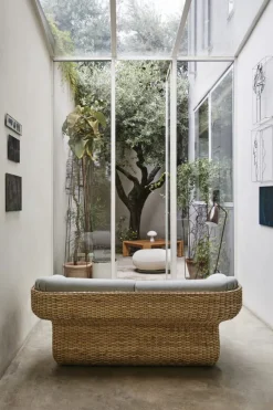 GUBI Atmosfera coffee table, 113 x 100 cm, teak